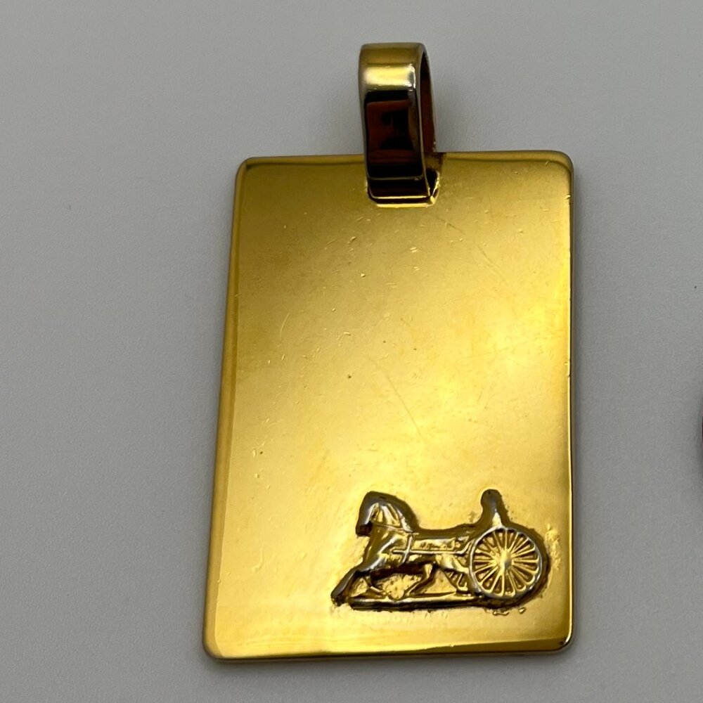 Vintage Celine Gold Tone Pendant